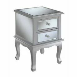 Breighton Home Gold Coast Victoria Mirrored End Table - Johar Furniture Silver -Side Tables Sales unnamed file 6535