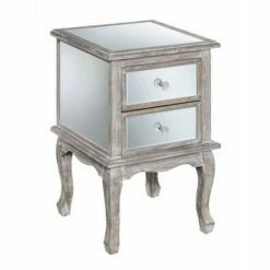Breighton Home Gold Coast Victoria Mirrored End Table - Johar Furniture Silver -Side Tables Sales unnamed file 6536