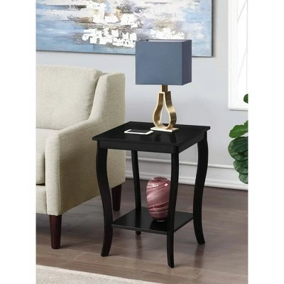 American Heritage Square End Table with Shelf - Breighton Home White 3 American Heritage Square End Table with Shelf - Breighton Home White
