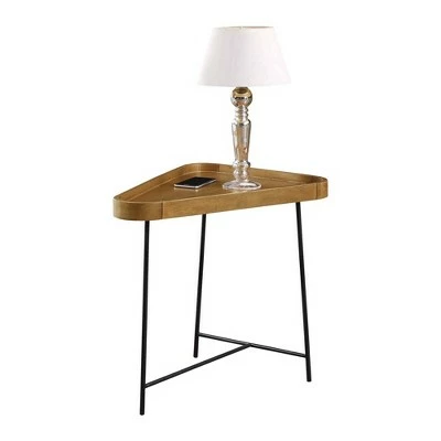 Lunar Triangle End Table - Breighton Home Driftwood Top/black Frame 4 Lunar Triangle End Table - Breighton Home Driftwood Top/black Frame - Image 2