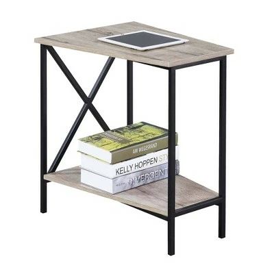 Tucson Wedge End Table with Shelf Sandstone/Black - Breighton Home 4 Tucson Wedge End Table with Shelf Sandstone/Black - Breighton Home - Image 2