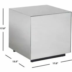 Watson Reflective End Table - Silver - Safavieh -Side Tables Sales unnamed file 6581