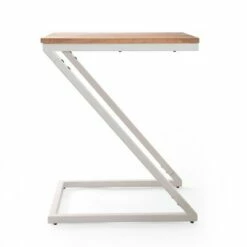 Mccravy Handcrafted Boho Z Shaped End Table Natural/White - Christopher Knight Home -Side Tables Sales unnamed file 6586
