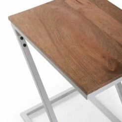 Mccravy Handcrafted Boho Z Shaped End Table Natural/White - Christopher Knight Home -Side Tables Sales unnamed file 6590