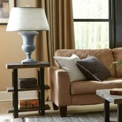 3pc 42" Pomona Living Room Set with Lift Top Coffee Table and Two End Tables with Shelves Rustic Natural - Alaterre Furniture -Side Tables Sales unnamed file 661