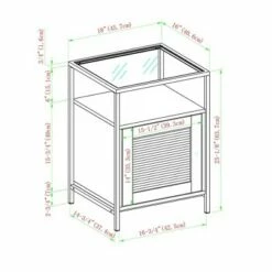 Hatwell Single Fluted Door End Table - Saracina Home Dark Walnut -Side Tables Sales unnamed file 6630