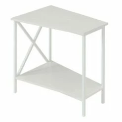Breighton Home Tucson Wedge End Table - Johar Furniture Faux Marble White -Side Tables Sales unnamed file 6635