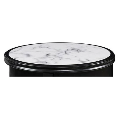 Breighton Home Johar Furniture American Heritage Baldwin with Drawer End Table White Marble/espresso 6 Breighton Home Johar Furniture American Heritage Baldwin with Drawer End Table White Marble/espresso - Image 4