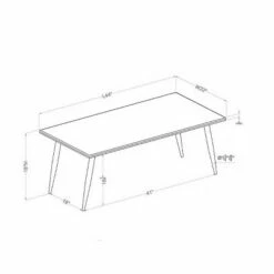 3pc Huntman Metal Legs Coffee Table Set - HOMES: Inside + Out Natural -Side Tables Sales unnamed file 670