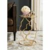 Ira Round Gold Leaf End Table - Gold/Glass - Safavieh -Side Tables Sales unnamed file 6703