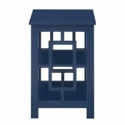 Town Square End Table with Shelves Cobalt Blue - Breighton Home -Side Tables Sales unnamed file 6709