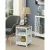 Town Square End Table with Shelves Driftwood/White - Breighton Home