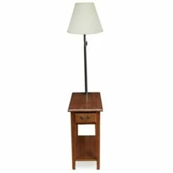 Swing Arm Lamp Chairside End Table Oak - Leick Home 15 Swing Arm Lamp Chairside End Table Oak - Leick Home -Side Tables Sales unnamed file 6738