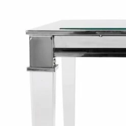 Charleston Acrylic End Table - Silver - Safavieh