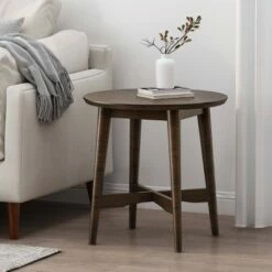 Behrens Mid-Century Modern Wood End Table - Christopher Knight Home Walnut