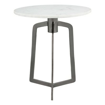 Rivera Side Table White/Black - ZM Home 2 Rivera Side Table White/Black - ZM Home