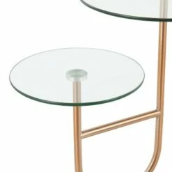 Trombone Glam Side Table - LumiSource Marble/nickel/glass Black/nickel/clear -Side Tables Sales unnamed file 6865