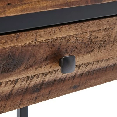 Claremont Rustic Wood Coffee Table and End Table Set with Drawer White - Alaterre Furniture 6 Claremont Rustic Wood Coffee Table and End Table Set with Drawer White - Alaterre Furniture - Image 4