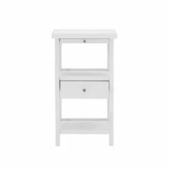 Largo Side Table with Expandable Top White - Powell Company