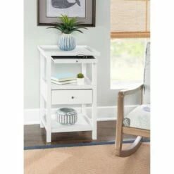 Largo Side Table with Expandable Top White - Powell Company -Side Tables Sales unnamed file 6878
