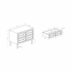 Aleman Contemporary Side Table Red - HOMES: Inside + Out -Side Tables Sales unnamed file 6894