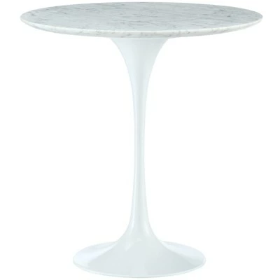 Lippa 20" Marble Side Table White - Modway 3 Lippa 20" Marble Side Table White - Modway