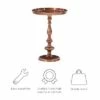 Zilma Pedestal Side Table - Powell Company Antiqued Copper -Side Tables Sales unnamed file 6906