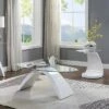 2pc Gummerton Glass Top Coffee and End Table Set - miBasics White 1 2pc Gummerton Glass Top Coffee and End Table Set - miBasics White -Side Tables Sales unnamed file 692