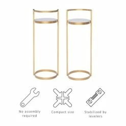 Kleier Side Table Gold - Powell Company