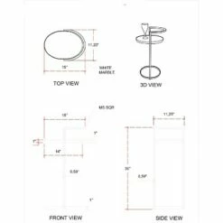 Kleier Side Table Gold - Powell Company 21 Kleier Side Table Gold - Powell Company -Side Tables Sales unnamed file 6963
