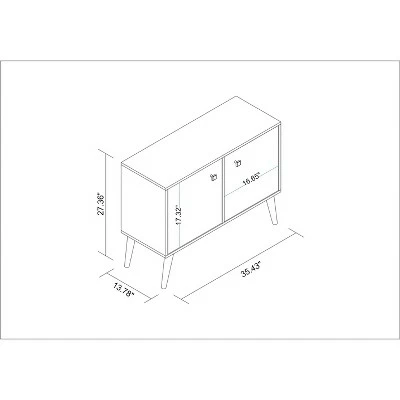 Set of 2 Avesta Double Side Table - Manhattan Comfort White 4 Set of 2 Avesta Double Side Table - Manhattan Comfort White - Image 2