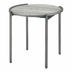 3pc Millerton Coffee, End and Sofa Table Set Light Gray/Brushed Metal - miBasics -Side Tables Sales unnamed file 700