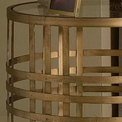 Woven Brass Side Table Brass - FirsTime -Side Tables Sales unnamed file 7000