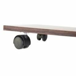Basicwise Modern Sofa Side Table with Shelves and Casters, Brown -Side Tables Sales unnamed file 7005