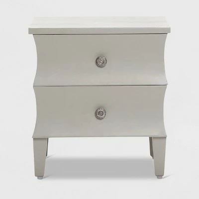 Arlan Side Table with 2 Drawers Gray - Adore Decor 6 Arlan Side Table with 2 Drawers Gray - Adore Decor - Image 4