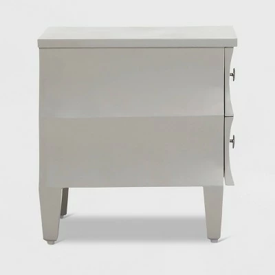 Arlan Side Table with 2 Drawers Gray - Adore Decor 7 Arlan Side Table with 2 Drawers Gray - Adore Decor - Image 5