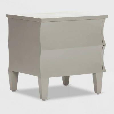 Arlan Side Table with 2 Drawers Gray - Adore Decor 8 Arlan Side Table with 2 Drawers Gray - Adore Decor - Image 6