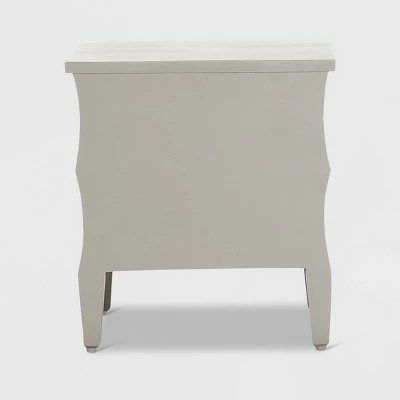Arlan Side Table with 2 Drawers Gray - Adore Decor 9 Arlan Side Table with 2 Drawers Gray - Adore Decor - Image 7