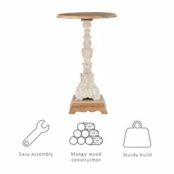 Sanita Side Table Antiqued White - Powell Company