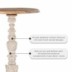 Sanita Side Table Antiqued White - Powell Company -Side Tables Sales unnamed file 7022