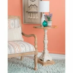 Sanita Side Table Antiqued White - Powell Company -Side Tables Sales unnamed file 7026