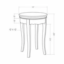 Fuchs Vintage Style Side Table White - HOMES: Inside + Out -Side Tables Sales unnamed file 7075