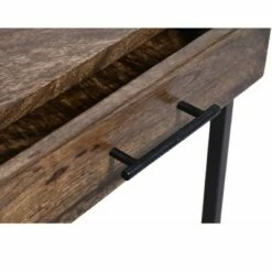 Mango Wood Side Table with Drawer and Cantilever Iron Base Brown/Black - The Urban Port 12 Mango Wood Side Table with Drawer and Cantilever Iron Base Brown/Black - The Urban Port -Side Tables Sales unnamed file 7117