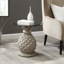Pamella Pineapple Side Table Gray - Powell Company 14 Pamella Pineapple Side Table Gray - Powell Company -Side Tables Sales unnamed file 7130