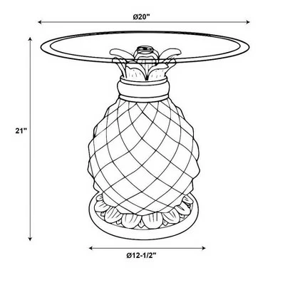 Pamella Pineapple Side Table Gray - Powell Company 10 Pamella Pineapple Side Table Gray - Powell Company - Image 8