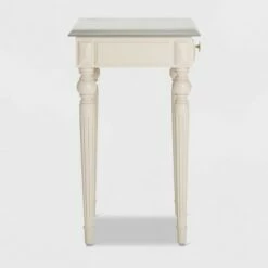 Amos Side Table with Drawer Cream/Gray - ClickDecor -Side Tables Sales unnamed file 7140