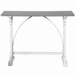 Distressed Metal and Wood Side Table Distressed White - Stylecraft -Side Tables Sales unnamed file 7164