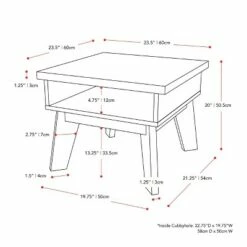 Hollywood Side Table Dark Gray - CorLiving -Side Tables Sales unnamed file 7202