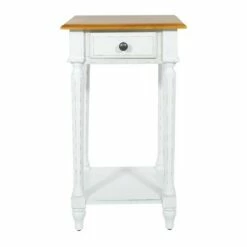 Medford Side Table Distressed White - OSP Home Furnishings