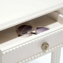 Rowan Side Table with Drawer Creamy White - Adore Decor -Side Tables Sales unnamed file 7235